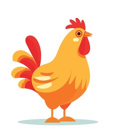 yellow chicken with short feathers clip art