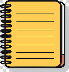 yellow notebook icon color transparent png