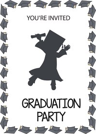 your invited graduation party clipart