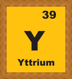yttrium periodic chart clipart