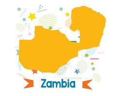 zambia illustrated stylized map