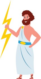 zeus ancient greek god sky lightning thunder storms clipart