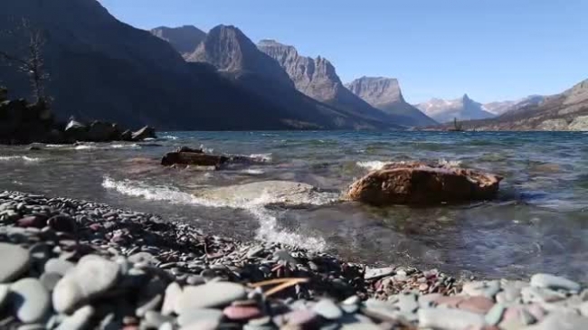 waves on saint mary lake video glacier national park