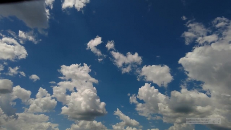 beautiful slow motion of clouds blue sky