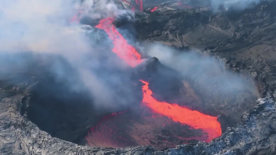 summit eruption of Kilauea volcano