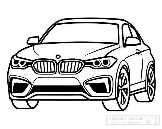  BMW car black outline