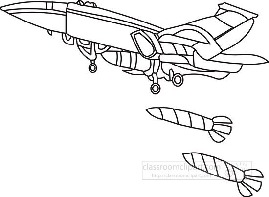 119 aircraft black white outline clipart