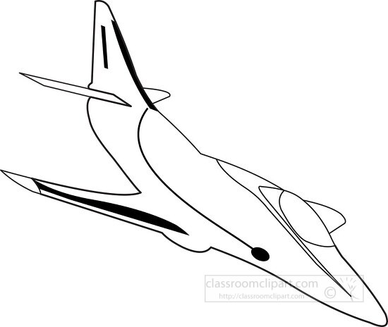 134 aircraft black white outline clipart