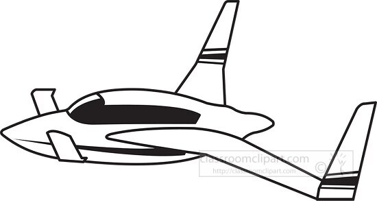 138 aircraft black white outline clipart
