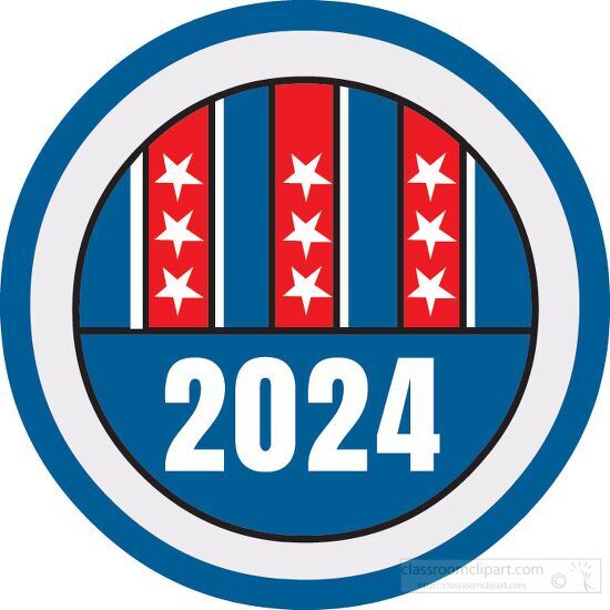 2024 vote pin clipart