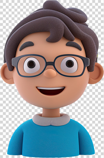 3D kid avatar young boy