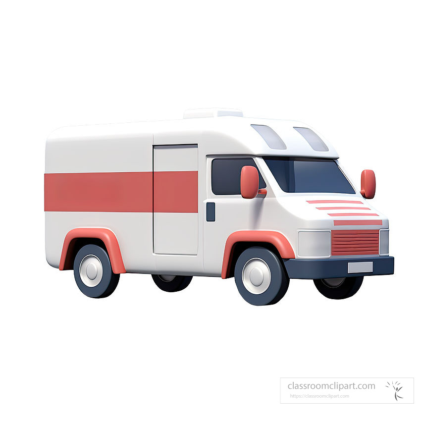 3D style an ambulance