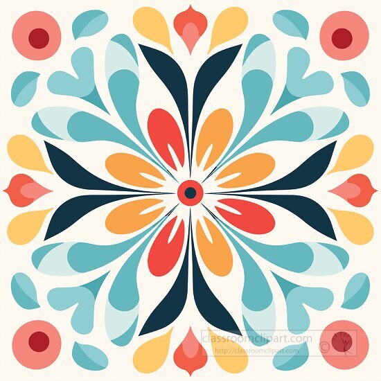 abstract flower design in a flat style