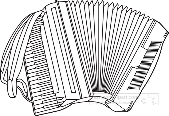 accordion black outline printable