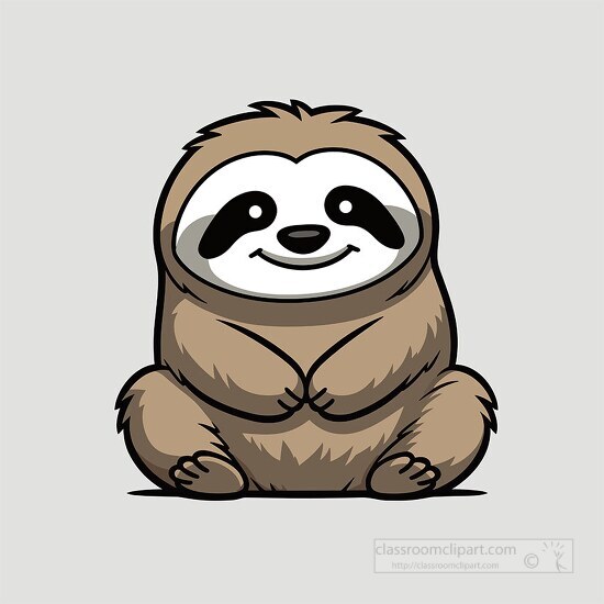 adorable baby sloth animal clip art