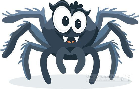 adorable spider illustration with exaggerated eyes