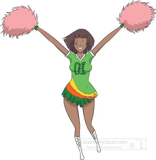 adult cheerleader for professional sports team clipart