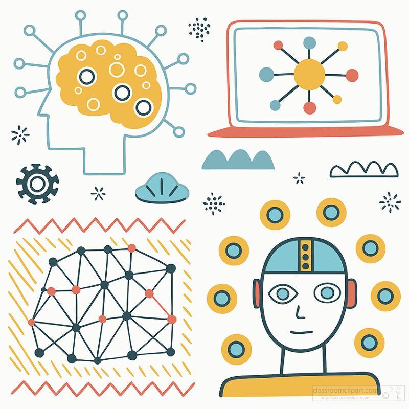 ai neural networks concepts clipart