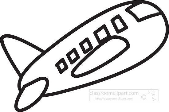 airplane travel outline 11813