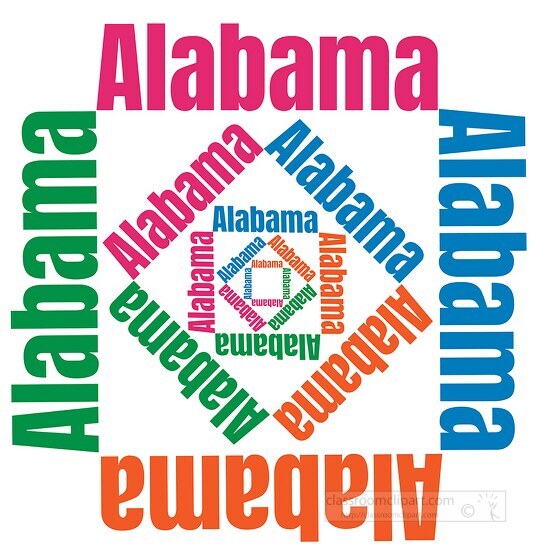 alabama text design logo