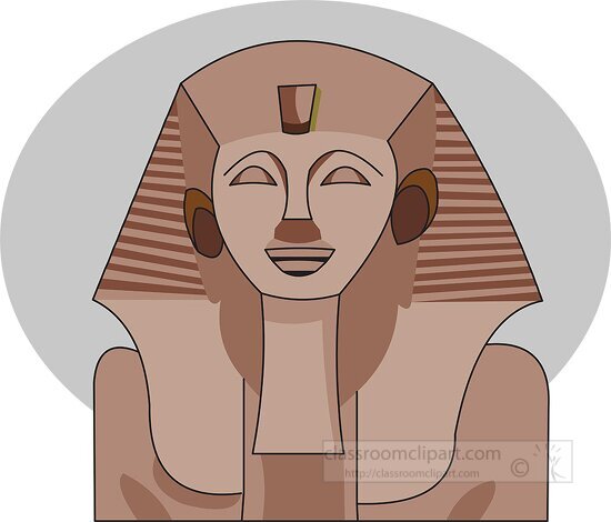 ancient egyptian statue of god clipart