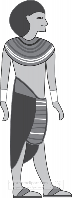 ancient egyptian wearing tunic and sandals