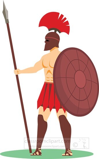 ancient greece warrior soldier clipart