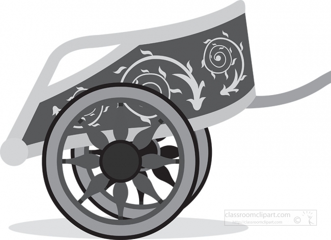 ancient greek chariot gray clipart