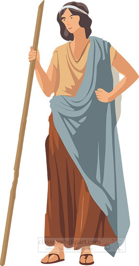 ancient roman woman wears a tunic
