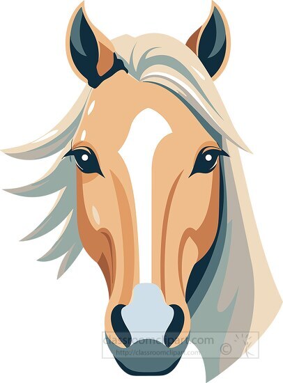 Line art horse front face | Sticker