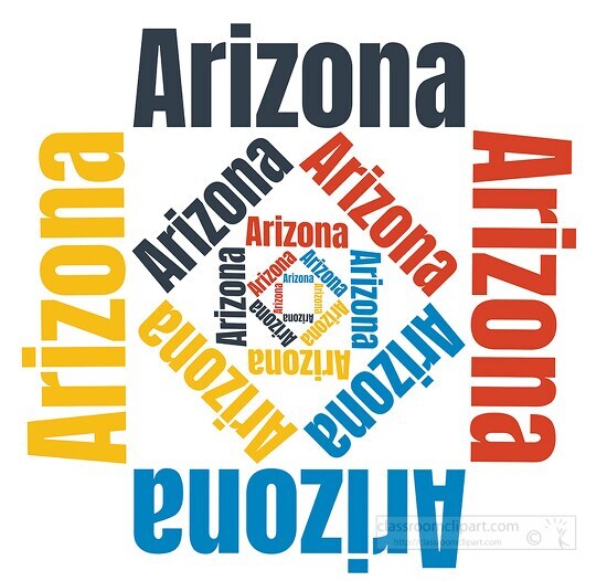 arizona text design logo