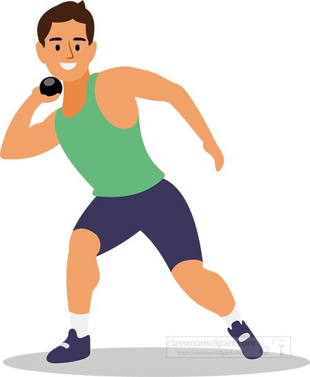 shot put thrower clipart