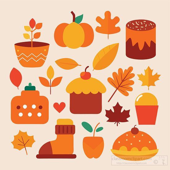 autumn themed fall elements