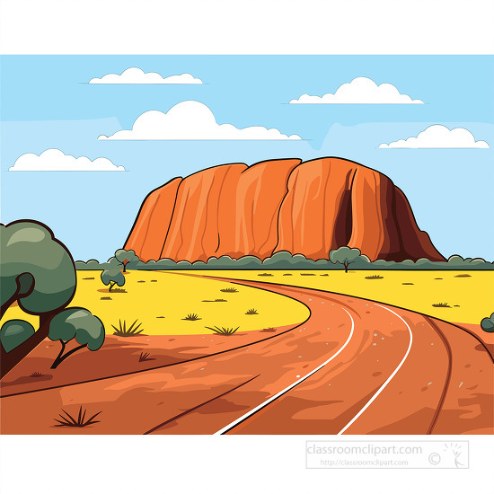ayers rock large red rock formation in Australia