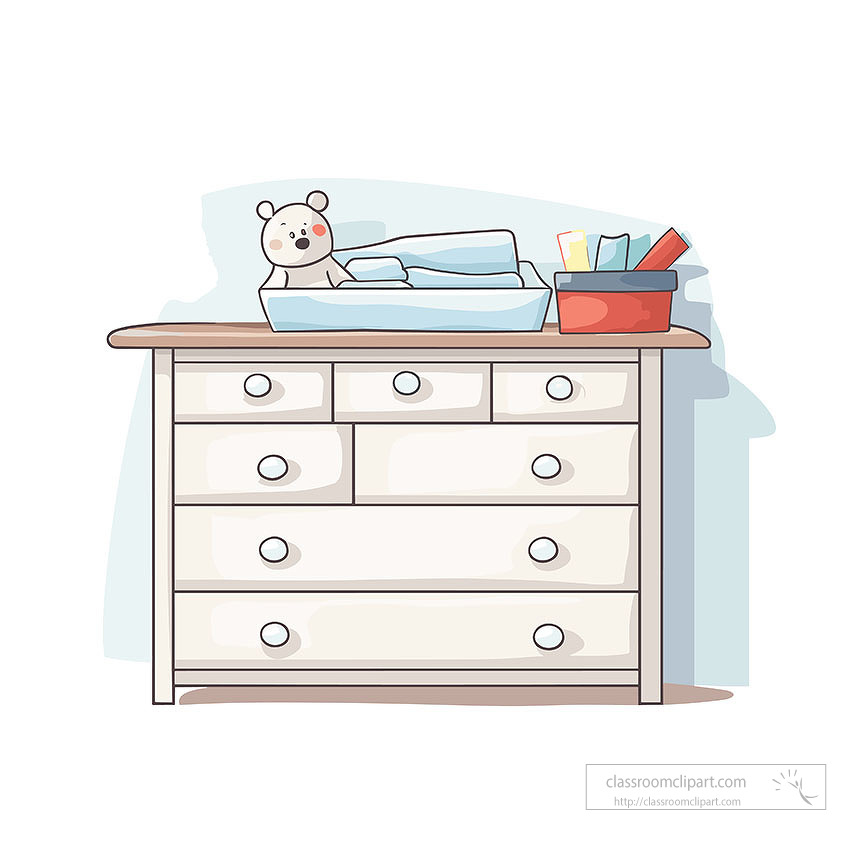 baby changing table with drawers