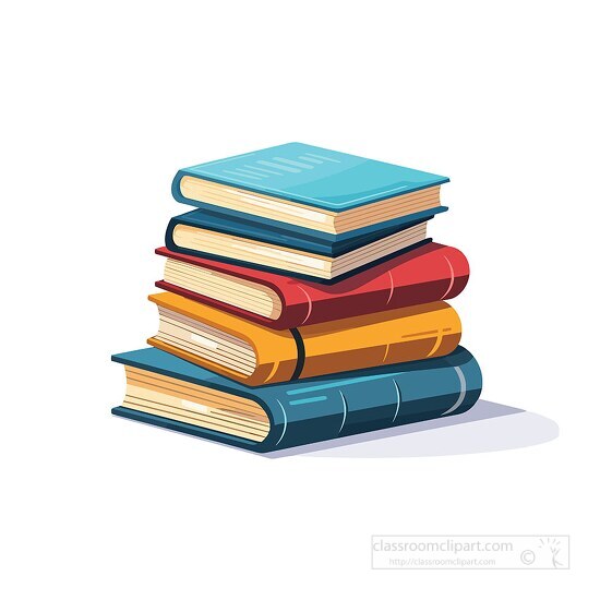 Back To School Text Books In A Stack Clip Art 59394 