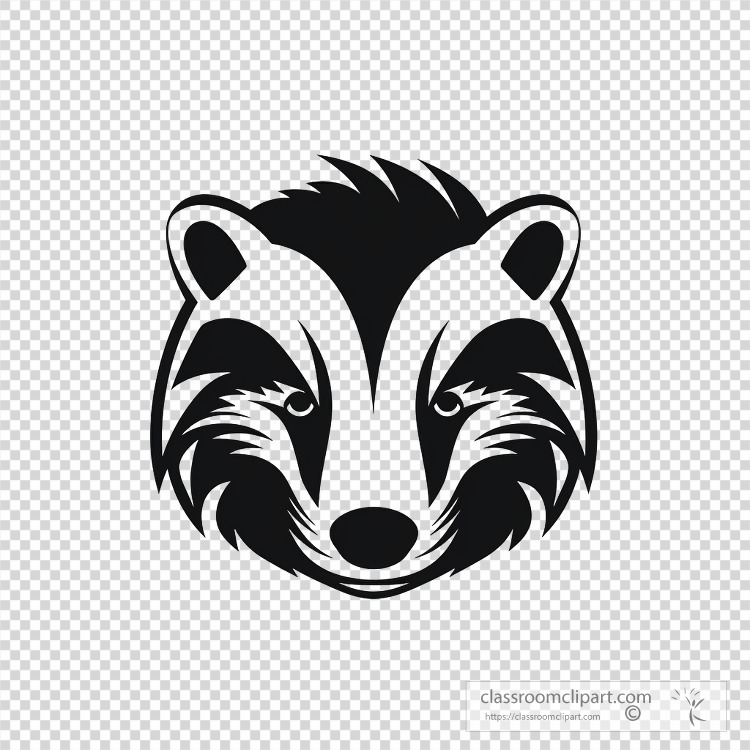badger face outline 7 transparent