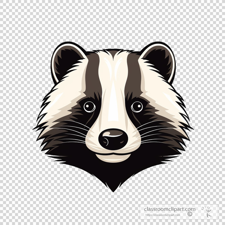 badger face transparent