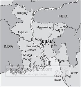 Bangladesh country map GR