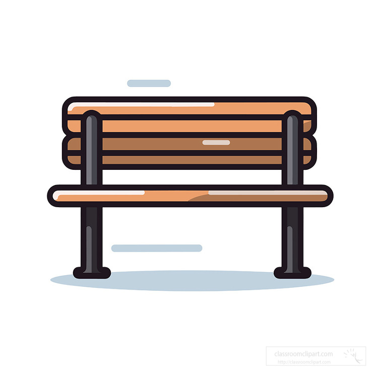 bench icon style clip art