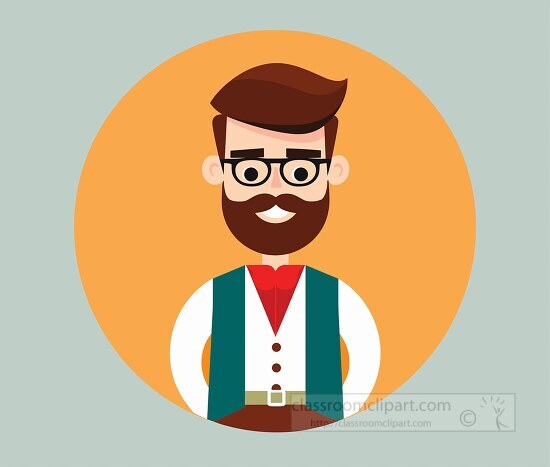 bespectacled man with beard