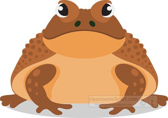 Big brown Frog Clipart