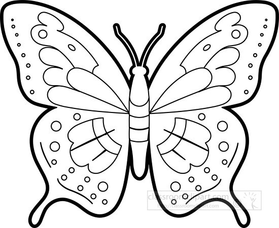 black outline butterfly coloring page