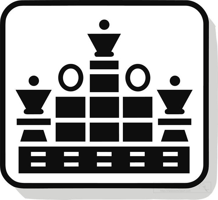 black outline icon chess board 2
