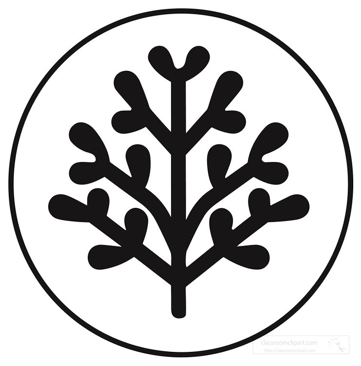 black outline icon coral