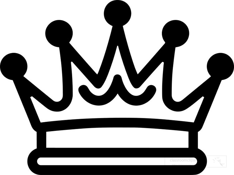 black outline icon crown 2