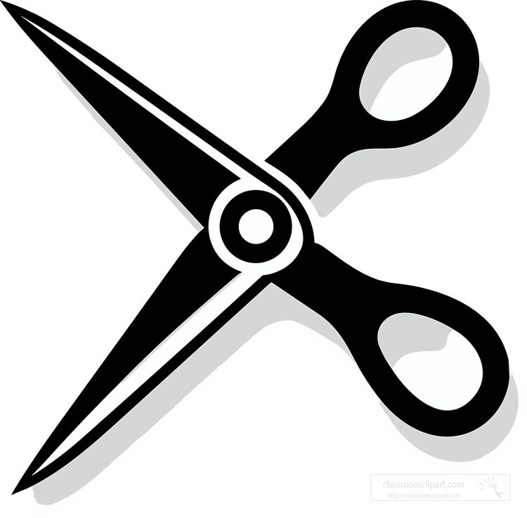 black outline icon scissors