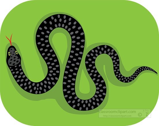 Black Racer non venomous harmless Snake Reptile Clipart