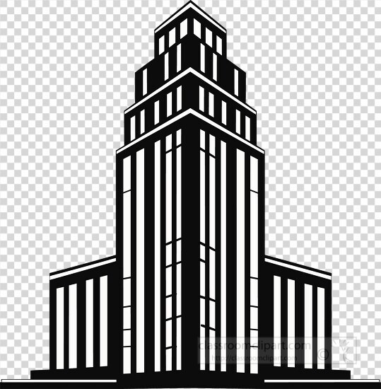 black silhouette of modern high rise buildings
