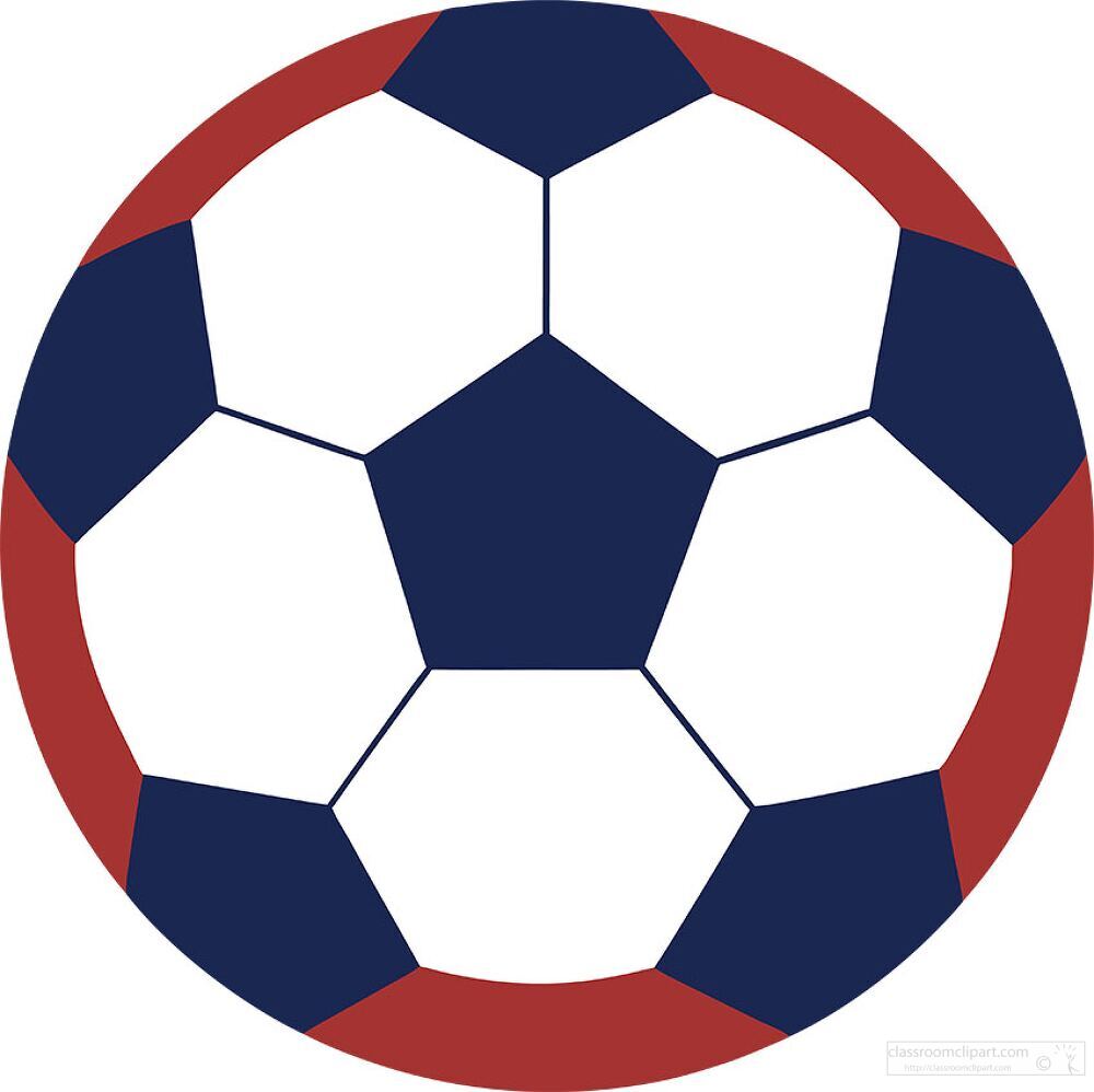 blue red white soccerball